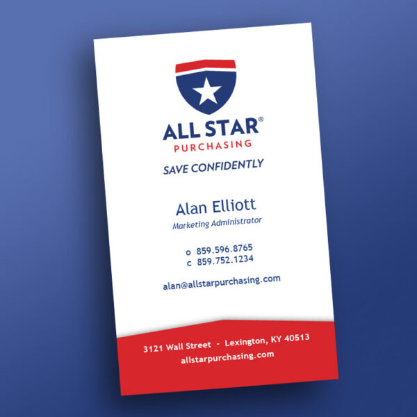 All Star Purchasing Business Card Design